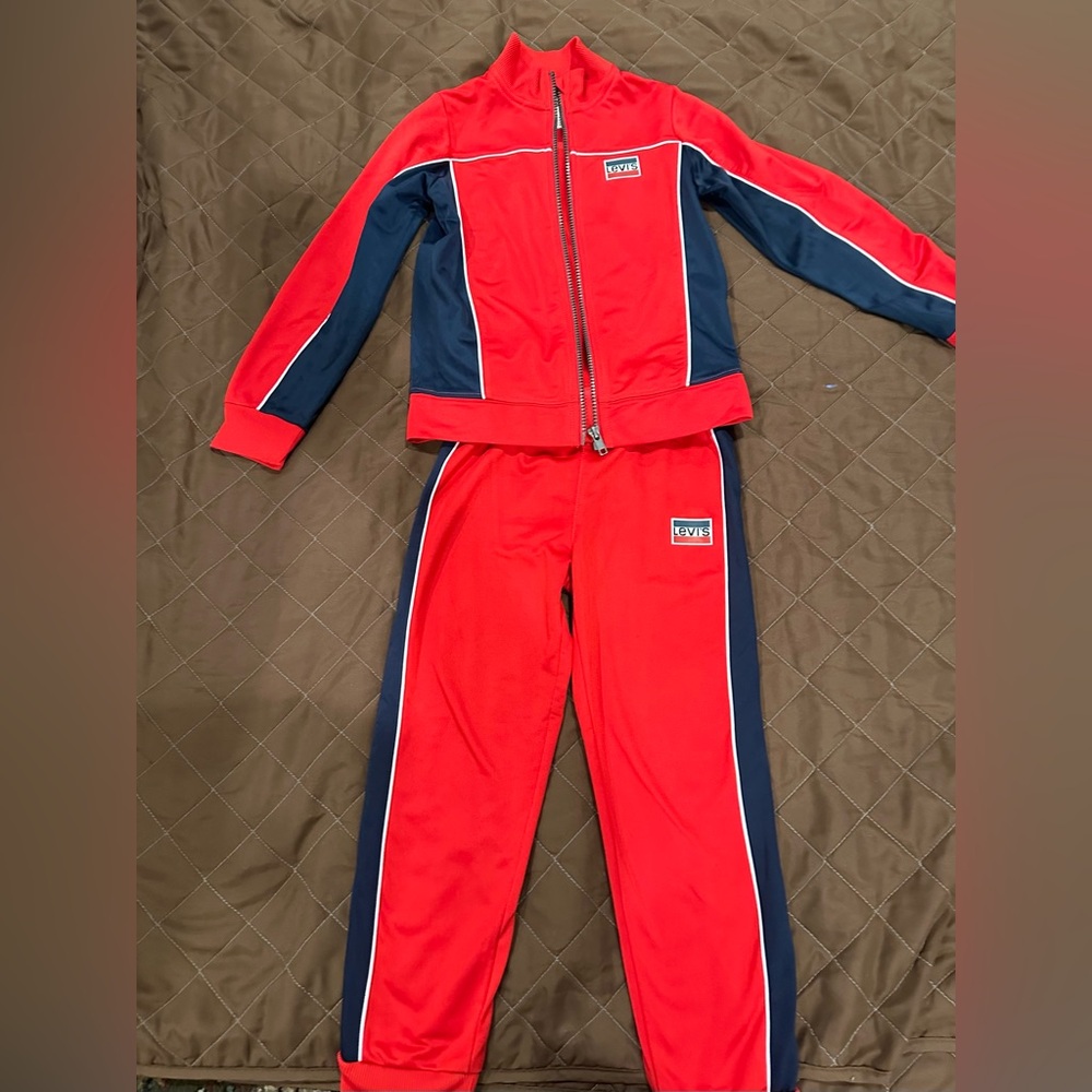 Levis Red and Navy Tracksuit for Boys